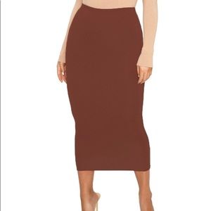 Naked Wardrobe Brown Pencil Skirt